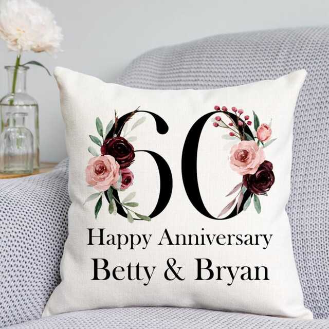 60Th Anniversary Cushion - Gift - image 1