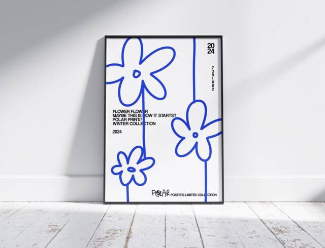 Flower Print For Room Wall Art, Aesthetic Art Trendy Poster Design, Bedroom Or Kitchen, Brand Posters - image 1