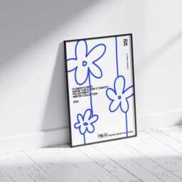 Flower Print For Room Wall Art, Aesthetic Art Trendy Poster Design, Bedroom Or Kitchen, Brand Posters - thumbnail 3