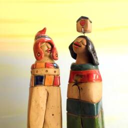 Handmade Loving Couple, Ceramic Sculpture, Art For The Home - thumbnail 4