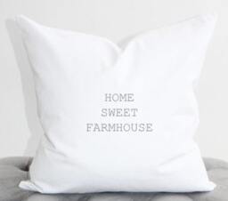 Home Sweet Farmhouse Pillow Cover, Decor, Farm Gift, Wedding Housewarming Throw Pillow, Phrase Word - thumbnail 2