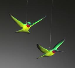 Hummingbird Mobile Kinetic By John Perry Duo 5In Wingspan Each - thumbnail 1