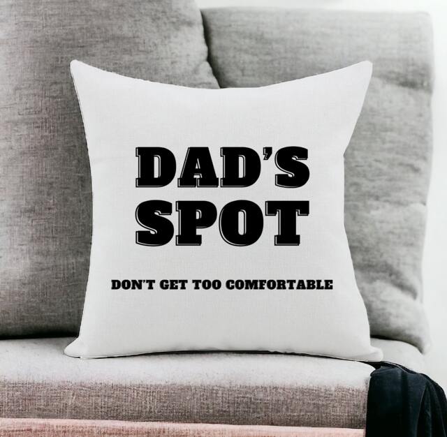 Dad's Spot Cushion, Gift For Him, Dad, Father's Cushions, Day Gift, Custom Dad Cushion Personalised - image 1