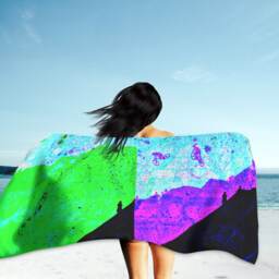 Mountain Bike Art Beach Towel Colorful Cycling Gift - thumbnail 2