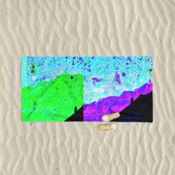 Mountain Bike Art Beach Towel Colorful Cycling Gift