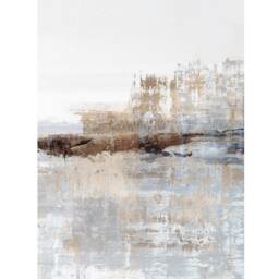Set Of 3 Brown Beige Grey Abstract Wall Art Set, Paint Texture Detail, Prints, Lounge, Hallway, Bedroom, Bathroom, Kitchen - thumbnail 2