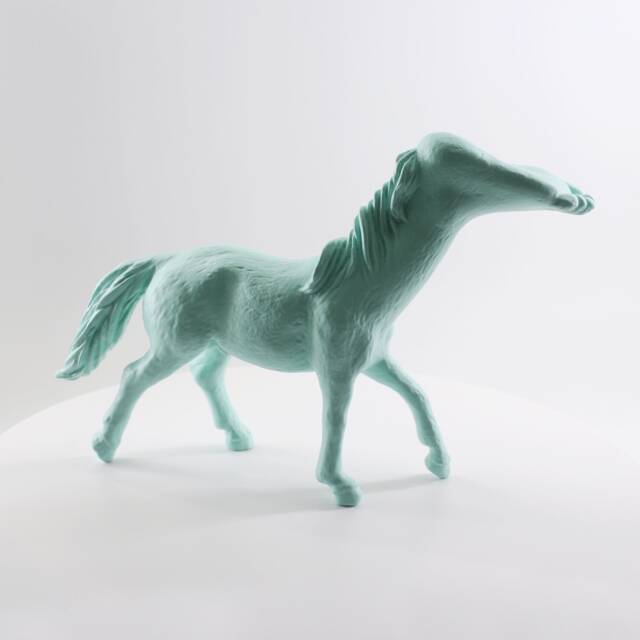 Handmade Horse Sculpture With Human Foot Head, One Of A Kind By Fauna Arts - image 1