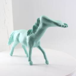Handmade Horse Sculpture With Human Foot Head, One Of A Kind By Fauna Arts - thumbnail 2