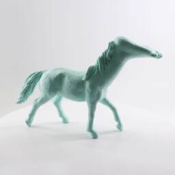 Handmade Horse Sculpture With Human Foot Head, One Of A Kind By Fauna Arts - thumbnail 1