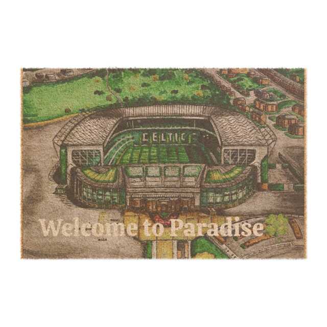 Celtic Fc Welcome Doormat Paradise Parkhead Decor - image 1