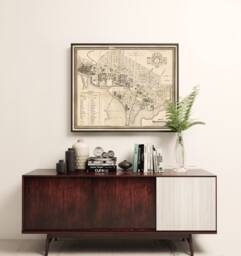 Old Map Of Washington Dc, Historical Poster in Sepia Colors, Printed On Matte Canvas Or Coated Paper - thumbnail 1