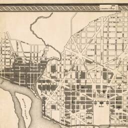 Old Map Of Washington Dc, Historical Poster in Sepia Colors, Printed On Matte Canvas Or Coated Paper - thumbnail 3