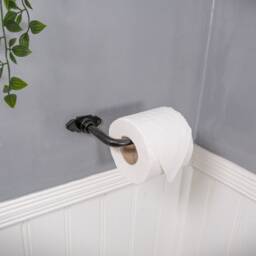 Toilet Roll Holder Vintage Paper Metal Steel Cast Iron Wall Mounted Bathroom Fitting Steampunk Storage - thumbnail 3