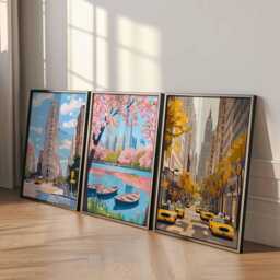 Set Of 3 New York Posters, Usa Travel Prints, Nyc City Wall Art Set, Skyline Decor, Big Apple Gift Art, American Posters - thumbnail 3