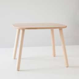 Beech Wood Montessori Table, Waldorf Toddler Desk, Natural Varnish Finish - thumbnail 3