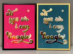 Yes Sir I Can Boogie Foil Art Print - Baccara Music Lyrics Wall Custom Disco Song Quote Lover Gift Framed Or - thumbnail 1