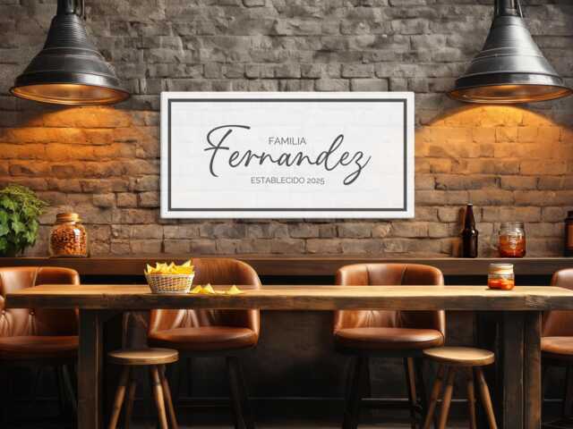 La Familia Custom Family Sign, Personalized Canvas, Spanish Last Name Rustic Farmhouse Wall Art, Latino Heritage - image 1