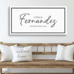 La Familia Custom Family Sign, Personalized Canvas, Spanish Last Name Rustic Farmhouse Wall Art, Latino Heritage - thumbnail 3