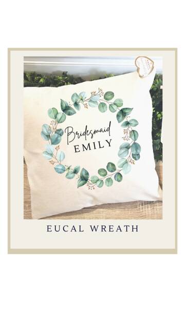 Personalised Cushion, Bridesmaid Gift, Gift For Her, Cushion Cover, Wedding Favour, Covers, Gifts Bridesmaids - image 1