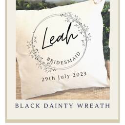 Personalised Cushion, Bridesmaid Gift, Gift For Her, Cushion Cover, Wedding Favour, Covers, Gifts Bridesmaids - thumbnail 3