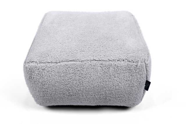 Teddy Fleece Square Footstool Ottoman Plush Low Seat - 45cm - image 1