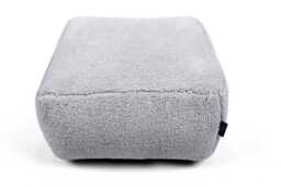 Teddy Fleece Square Footstool Ottoman Plush Low Seat - 45cm