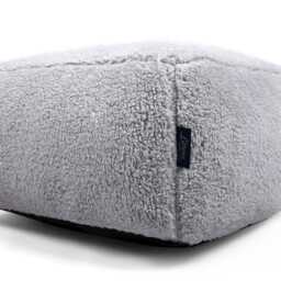 Teddy Fleece Square Footstool Ottoman Plush Low Seat - 45cm - thumbnail 3