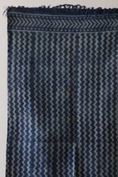 Handwoven Indigo Dhurrie Rug Traditional Indian Cotton Rug