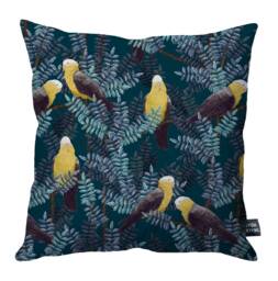 Galah Yellow - Blue/Green Background Wild Animals Cushion Cover - thumbnail 1