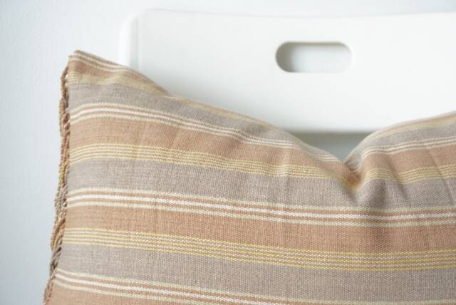 Handwoven Lumbar Pillow Cover Vintage Karen Textile, Boho Farmhouse Decor - 14x24 - image 1