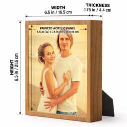 Personalised Wood Led Photo Frame - Custom Light Box, Usb Night - thumbnail 3