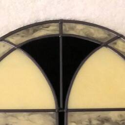 An Elegant Hand Painted Art Nouveau Style Arched Shape Mirror. 30 X 50 cm - thumbnail 2