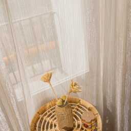 3 Colours Sheer Curtain Panel, Luxury Sparkle , Light Filtering Window Drapes, Elegant Gold Mesh For Living Room Bedroom - thumbnail 4