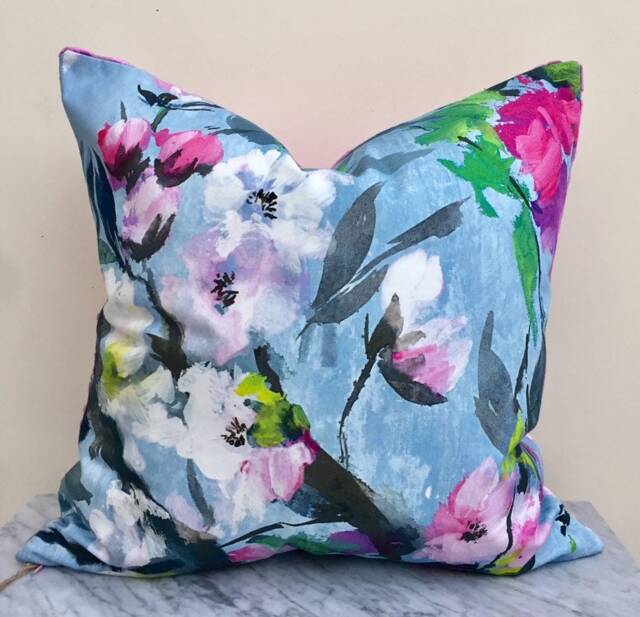 Sale Decorative Pillow Cover in Faience Cornflower - image 1
