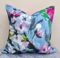 Sale Decorative Pillow Cover in Faience Cornflower - thumbnail 1