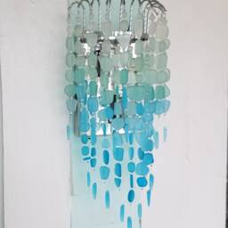 Sea Glass Wall Sconce, Coastal 2-Light Fixture, Anastasia Island - thumbnail 3