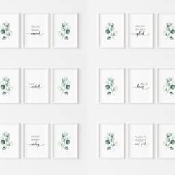 Bathroom Prints Set Of 3 - Minimalist Print Wall Art Decor Eucalyptus Botanical Toilet Poster Sign - thumbnail 2