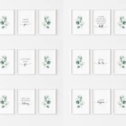 Bathroom Prints Set Of 3 - Minimalist Print Wall Art Decor Eucalyptus Botanical Toilet Poster Sign - thumbnail 3