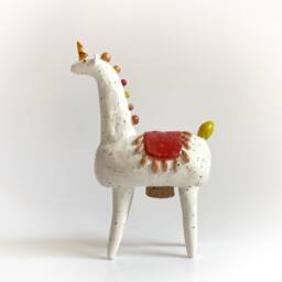 Ceramic Horse Sculpture, Unicorn Figurine, Salt Shaker For Collector, Horse Lover Gift, Gift Chef, Collectible Salt Shaker, Statue - thumbnail 4