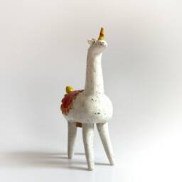 Ceramic Horse Sculpture, Unicorn Figurine, Salt Shaker For Collector, Horse Lover Gift, Gift Chef, Collectible Salt Shaker, Statue - thumbnail 3