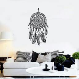 Wall Vinyl Decal Bedroom Decoration Dream Catcher Lakota Willow Hoop Snare Modern Ethnic Home Decor - #1017De - thumbnail 3