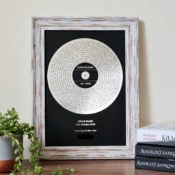 A4 Custom Foil Metallic Song Lyrics Art, Favourite Personalised Copper, Silver, Gold Or Rose Lyric Print, Record Print - thumbnail 1