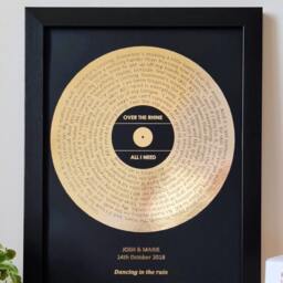 A4 Custom Foil Metallic Song Lyrics Art, Favourite Personalised Copper, Silver, Gold Or Rose Lyric Print, Record Print - thumbnail 2