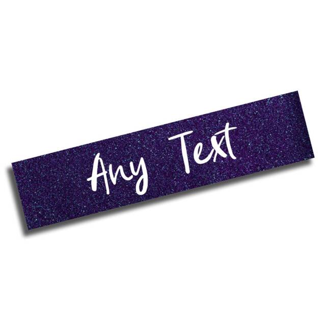 Personalised Custom Your Any Text Sign Purple Glitter Enamel Metal Tin Sign Wall Plaque