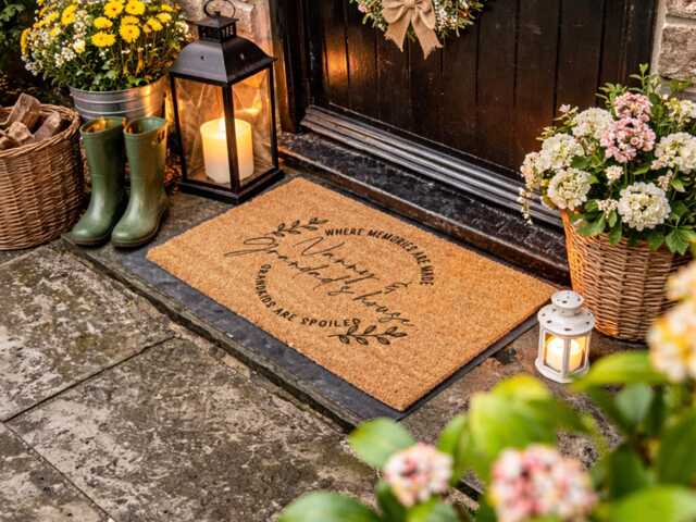 New Grandparents Announcement Doormat - Nanny & Grandad Baby Reveal - image 1