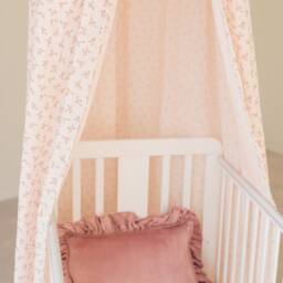 "Soft Velvet Pillow With Frill ""Light Pink" - thumbnail 2