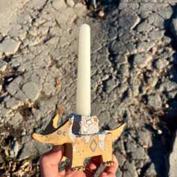 Ceramic Candlestick Holder - thumbnail 2