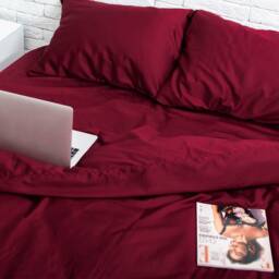 100% Cotton Sateen Pillowcase in Burgundy. Handmade Pillow Case Organic Slip Cover Natural Custom Sham European Us Sizes - thumbnail 4