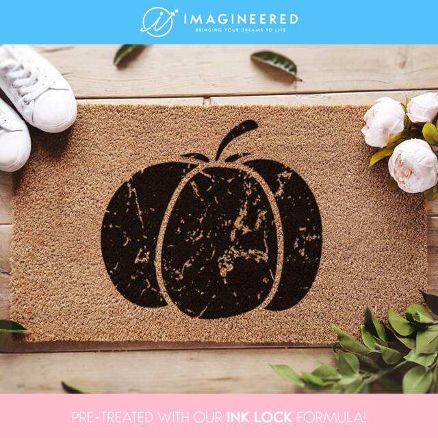 Pumpkin Doormat - Seasonal Coir Mat Fall Decor Autumn Housewarming Gift - image 1