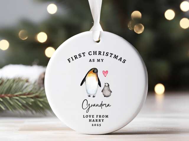 Personalised First Christmas As Grandma Tree Decoration - Grandmother's Ornament Grandmother - image 1